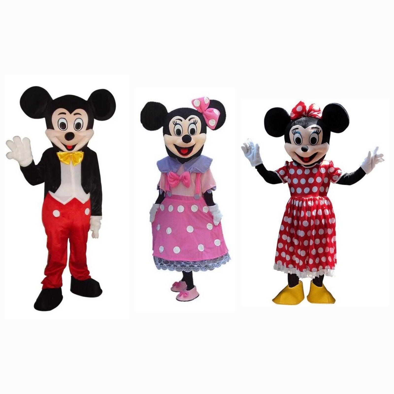 Mickey en Minnie mouse mascotte te huur, 33 - 40 uur, Overige niveaus, Vanaf 10 jaar, Overige vormen
