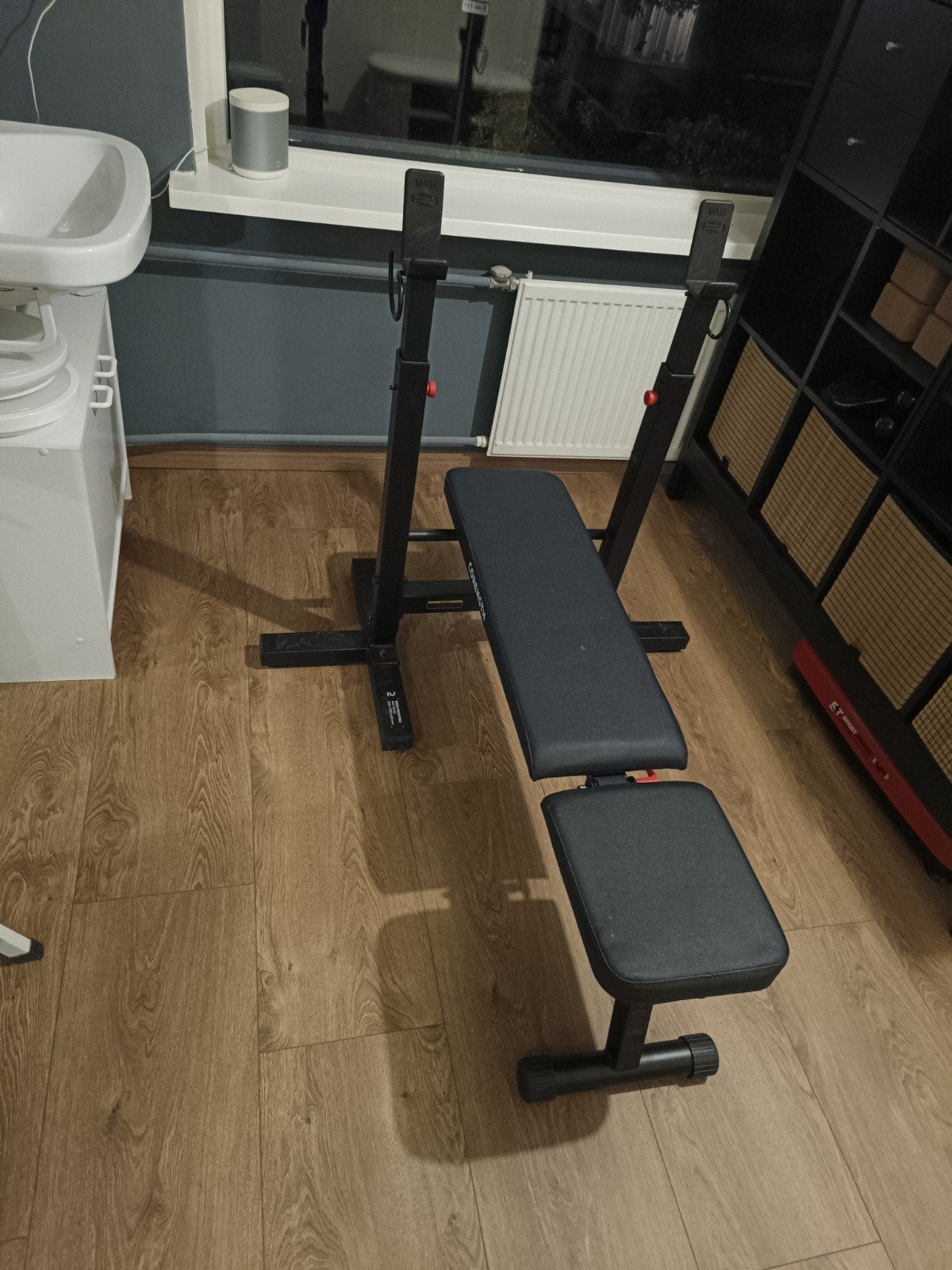 Corength Fitnessbank met haltersteunen, Ophalen of Verzenden, Gebruikt, Armen, Fitnessbank