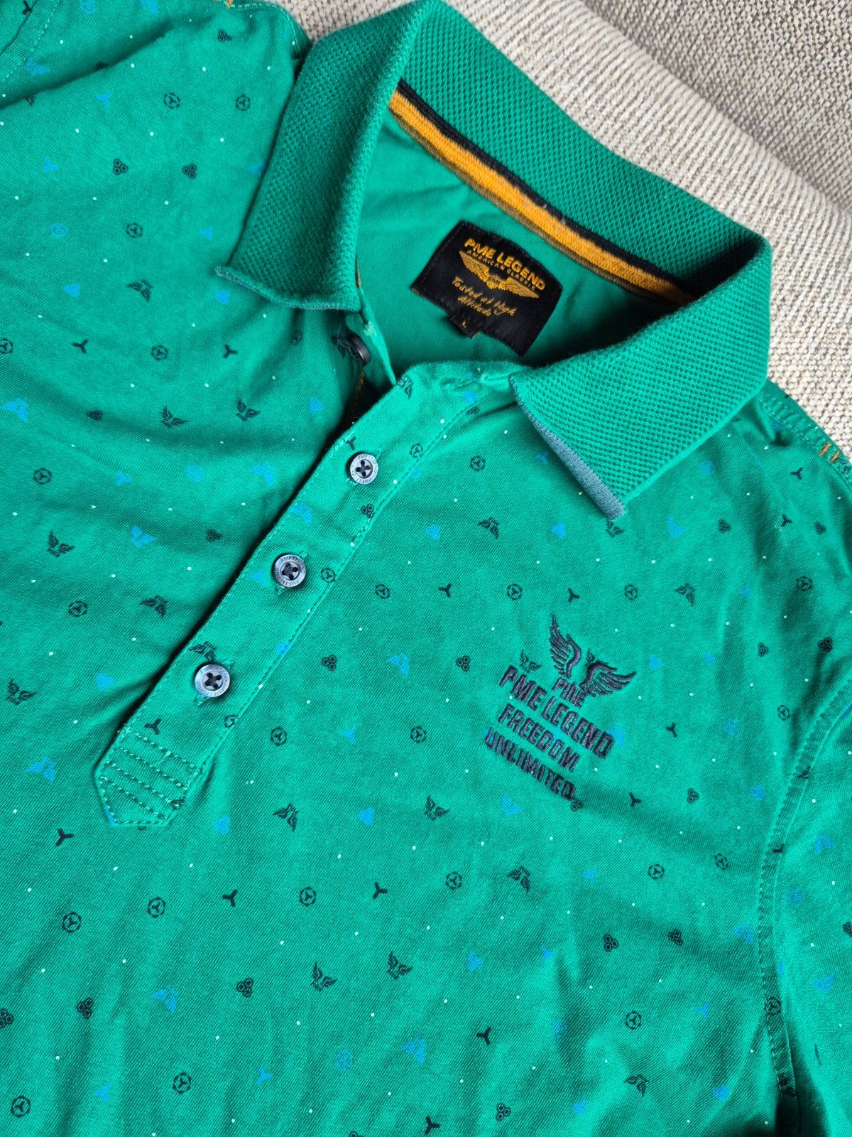 Pme Legend Pall Mall polo shirt prints Maat L, Kleding | Heren, Polo's, Maat 52/54 (L), ., Ophalen of Verzenden, Zo goed als nieuw