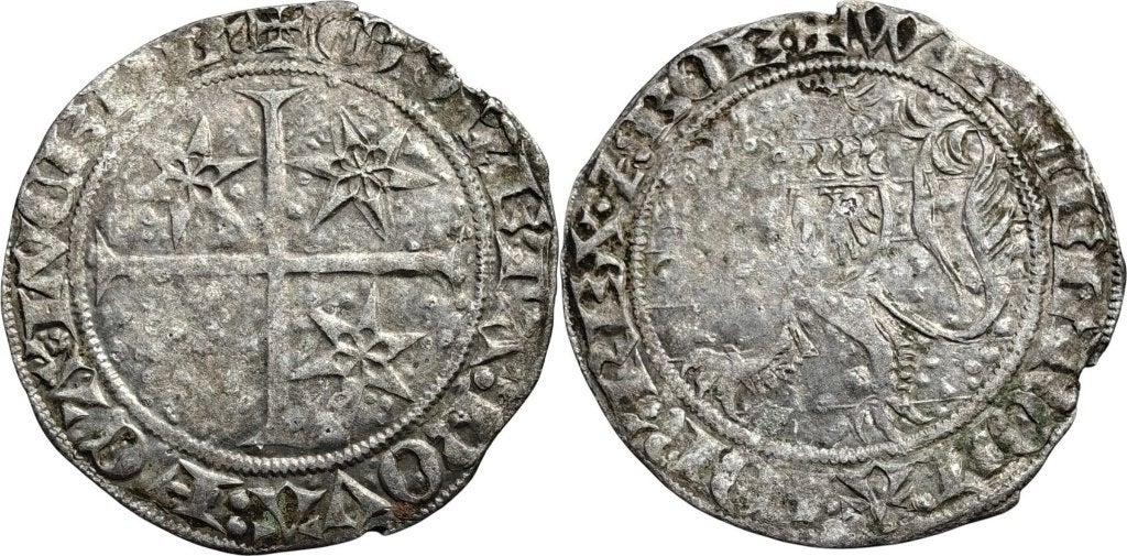Groot 1411 tot 1412, Luxemburg, Wenceslaus II, Ophalen of Verzenden, Overige landen, Losse munt, Zilver