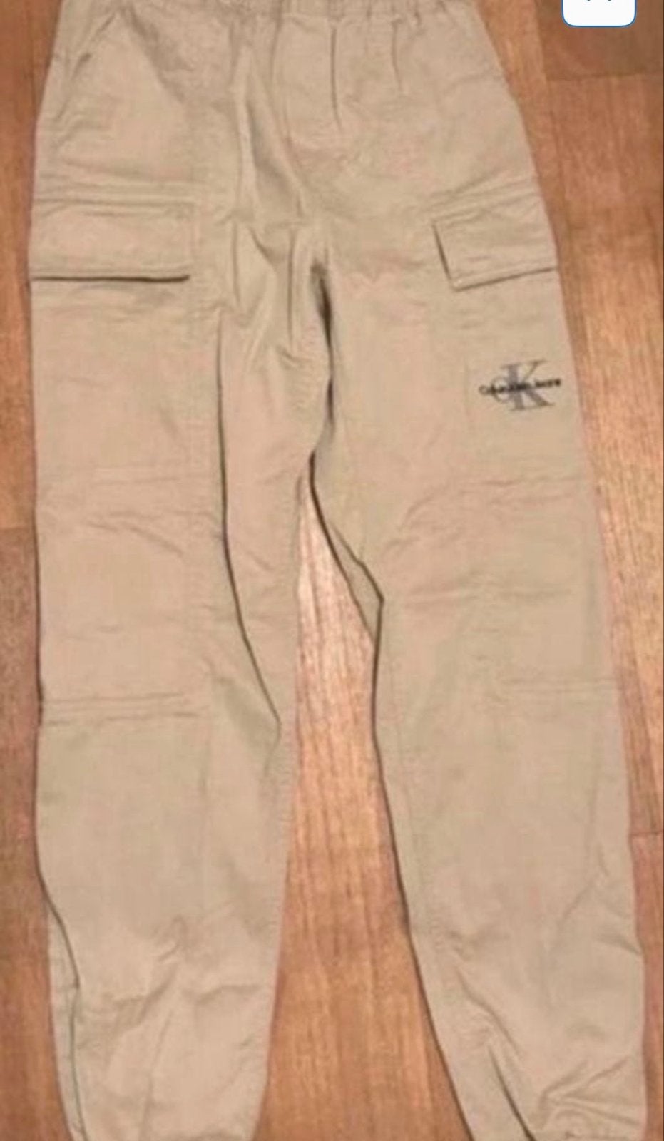 Nieuwe Calvin Klein Jeans cargo broek beige, maat 16/176, Ophalen of Verzenden, Nieuw, Jongen of Meisje, Broek