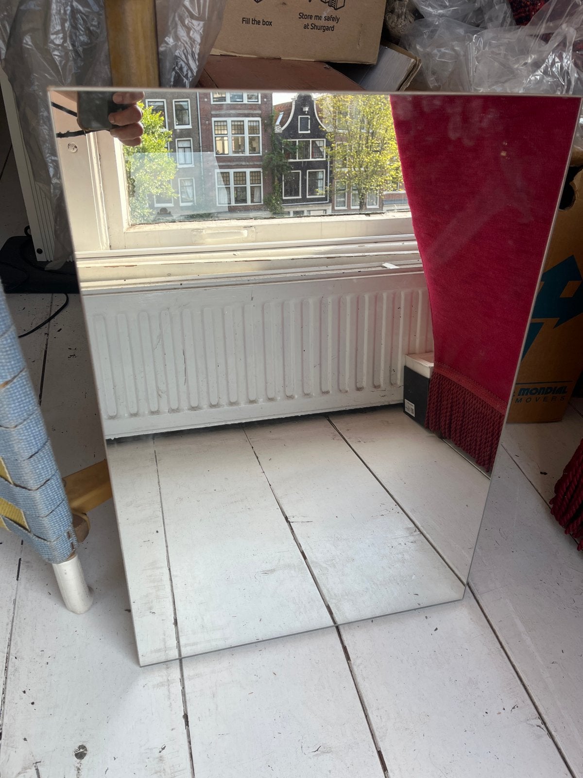 Mooie rechthoekige spiegel - Zo goed als nieuw, Huis en Inrichting, Ophalen, Zo goed als nieuw, Minder dan 100 cm, Rechthoekig
