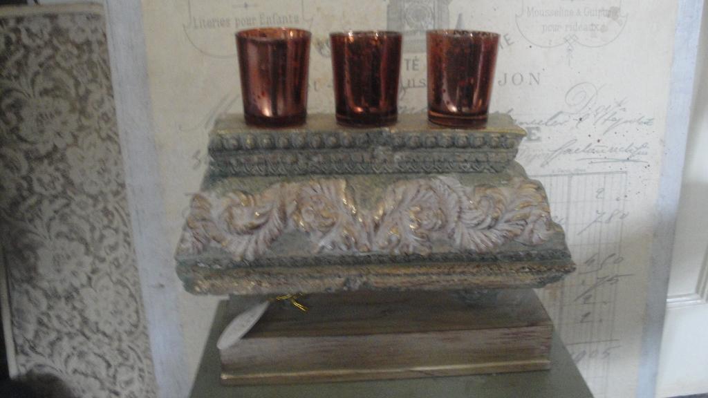 baroque kandelaar voor 3 waxinelichtjes, Ophalen of Verzenden