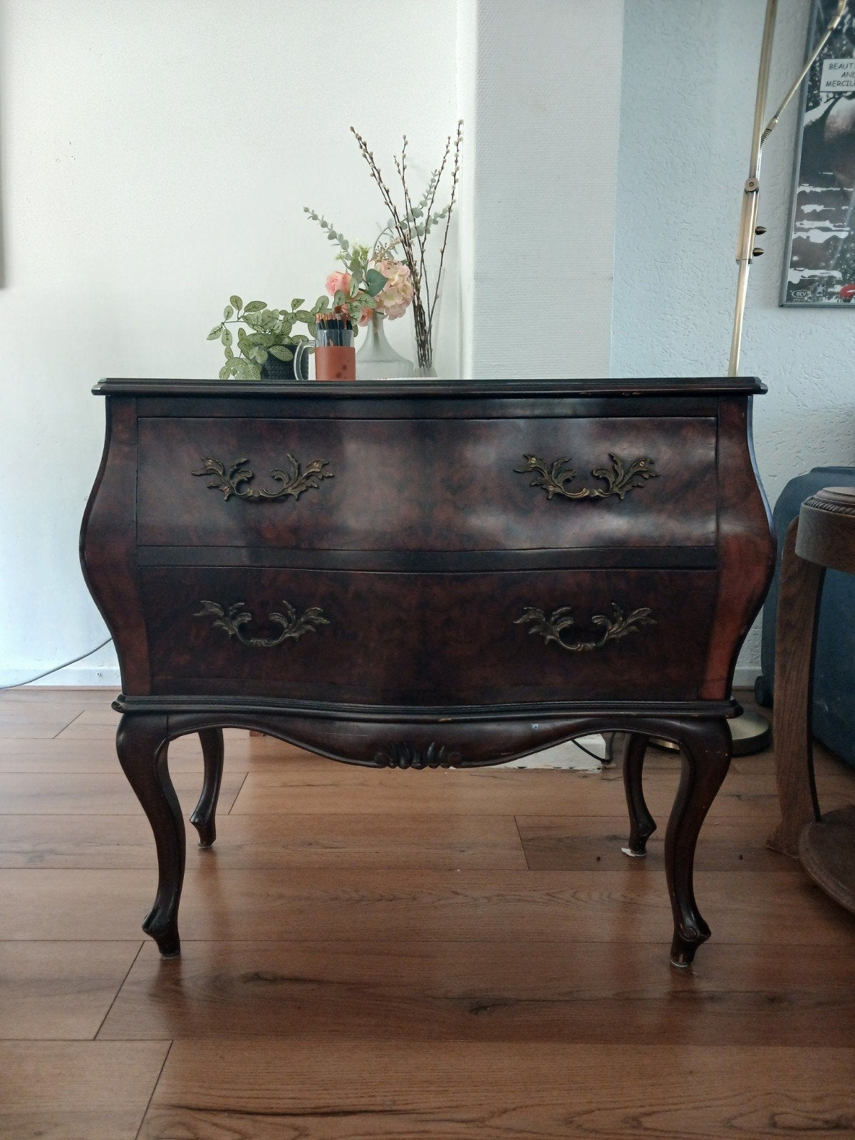 Antieke commode met 2 lades - Barok stijl, Ophalen of Verzenden