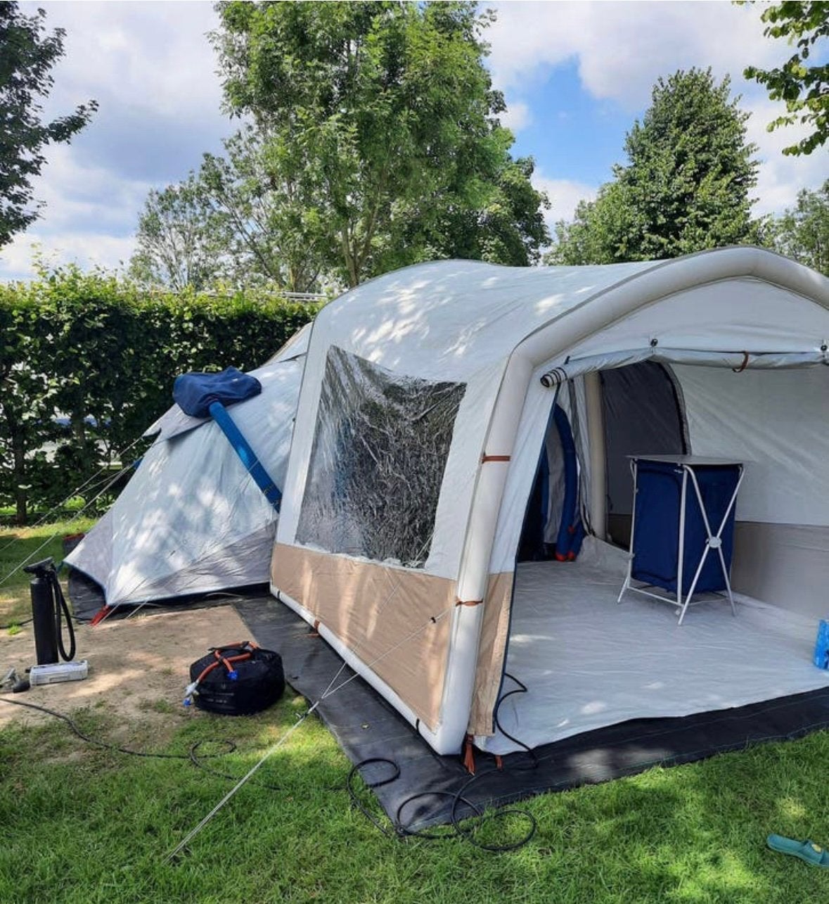 Quechua Air Seconds Fresh Connect opblaasbare tent, Ophalen, Gebruikt, Tot en met 3