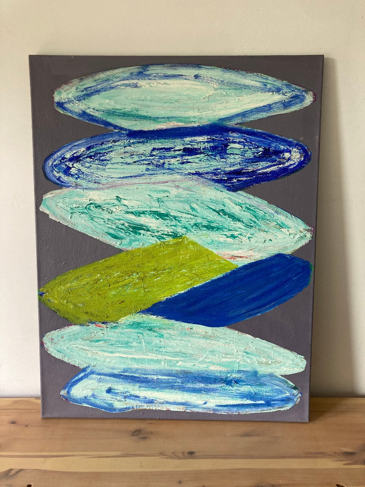 Abstract schilderij, Ophalen