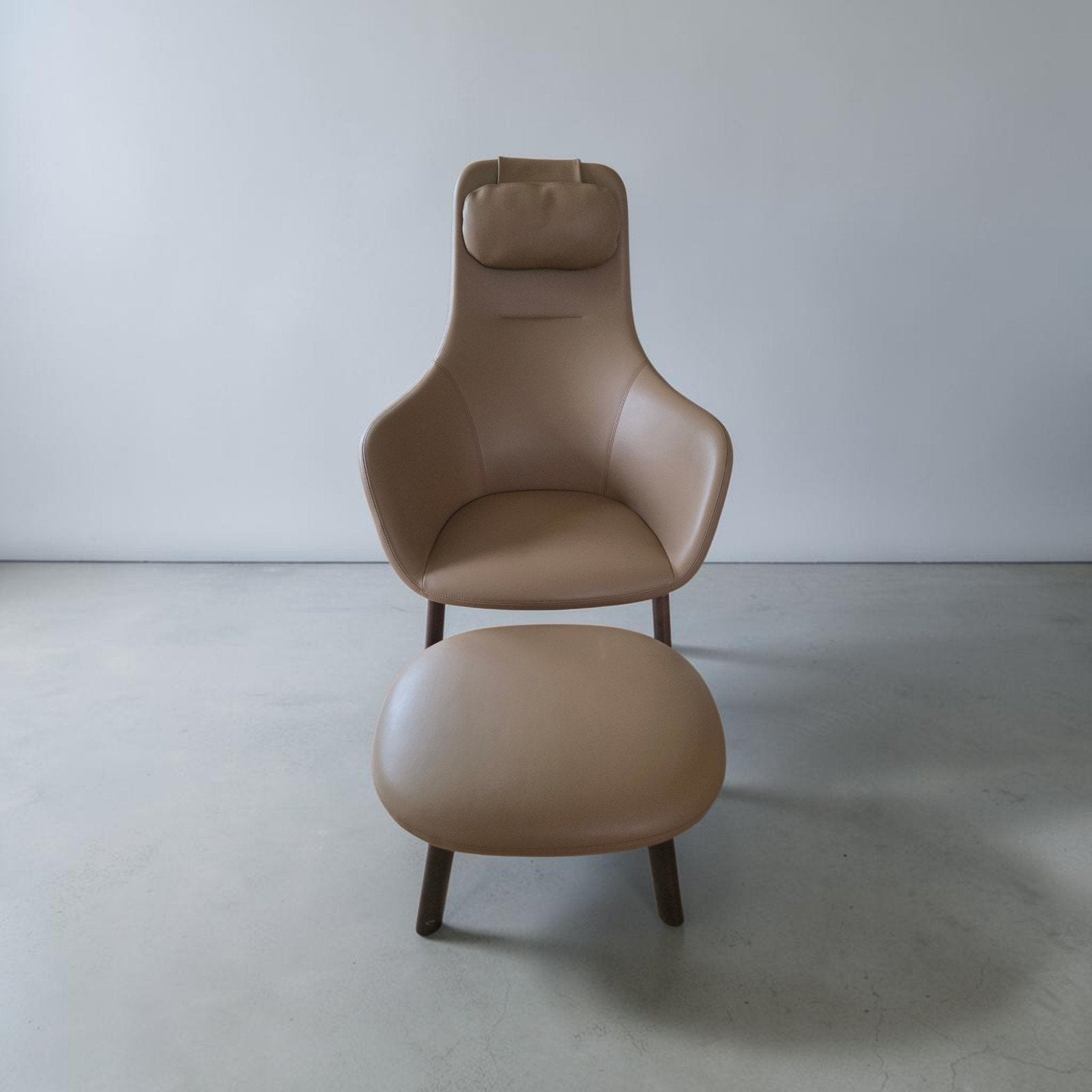 Vitra Hal lounge chair + Ottoman nieuw, Ophalen of Verzenden, Leer, Eén
