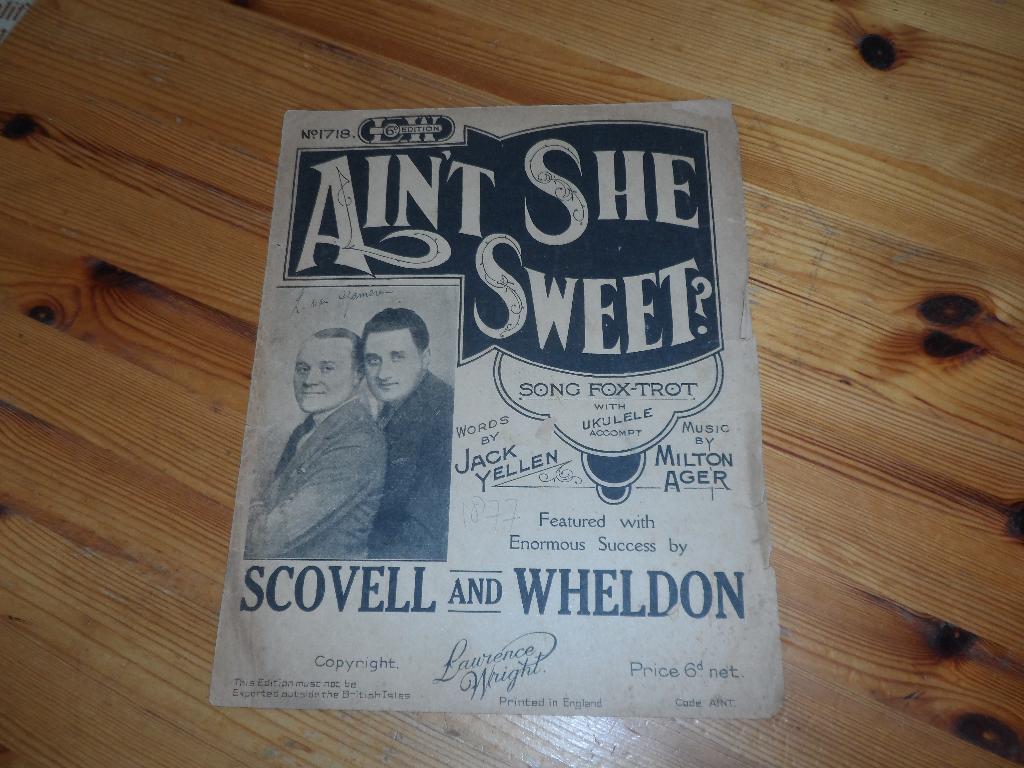 Ain't she sweet / happy days are here again - jack yellen, Gebruikt, Gitaar, Ophalen of Verzenden, Artiest of Componist