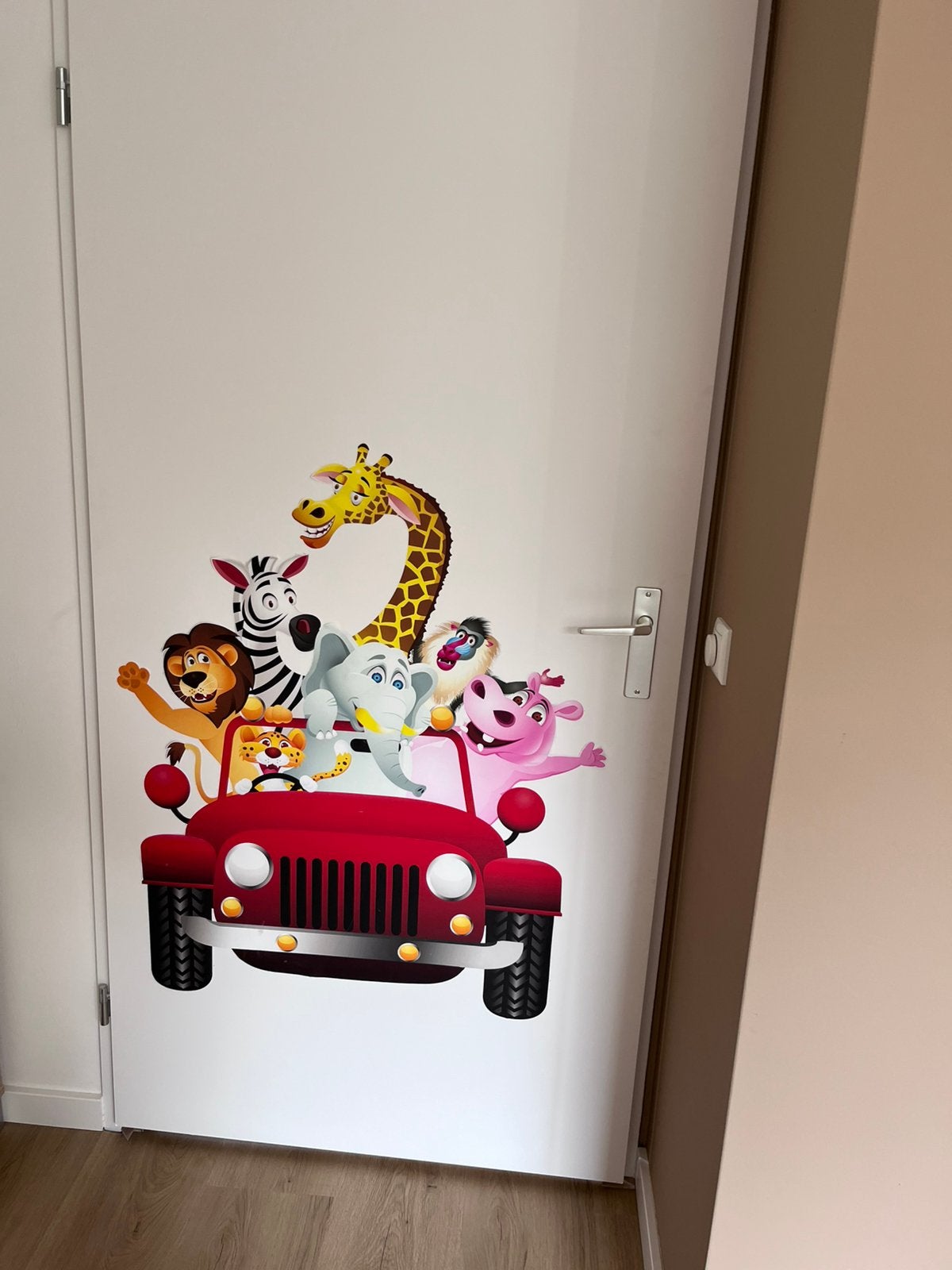 Grote vrolijke wand sticker / muursticker, Ophalen of Verzenden, Zo goed als nieuw, Wanddecoratie