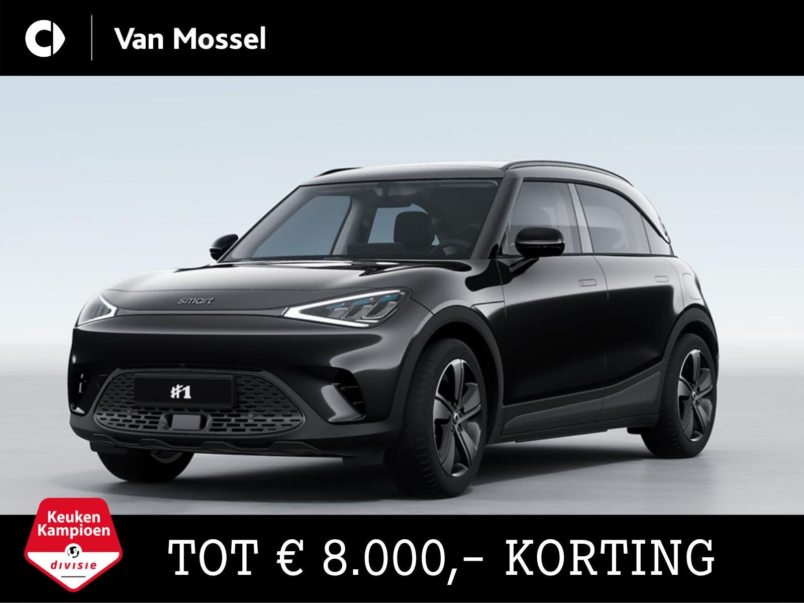 smart #1 Pure+ / Halo Roof/ / Easy entry / Frunk, Auto's, Automaat, 100 kWh, Wit, Nieuw