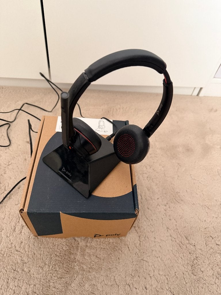 Plantronics Poly Savi 8220 UC Draadloze Headset, Computers en Software, Headsets, Mute-functie, Plantronics, Ophalen of Verzenden