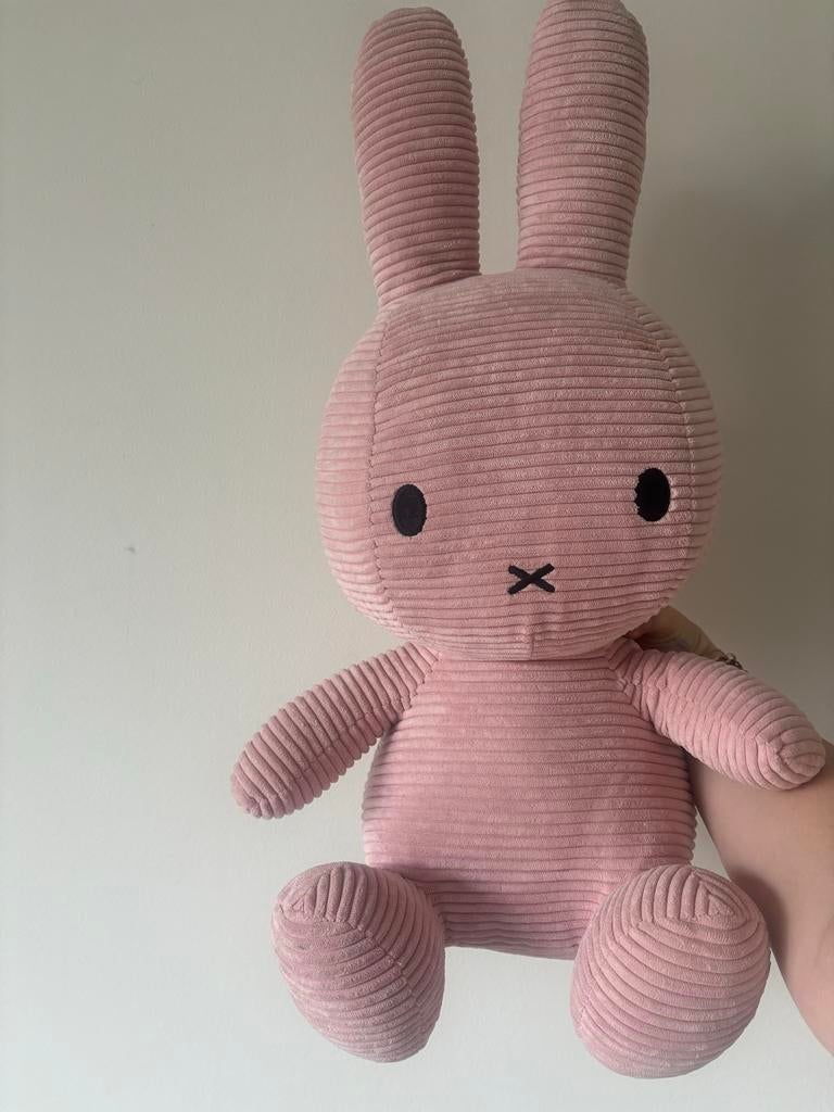 Roze Nijntje knuffel van ribstof 50cm, Ophalen of Verzenden, Gebruikt