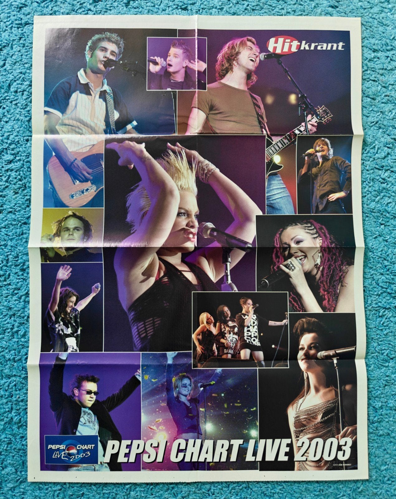Pepsi Chart live 2003 poster hitkrant vintage, Rechthoekig Staand, Nieuw, Ophalen of Verzenden, A1 t/m A3