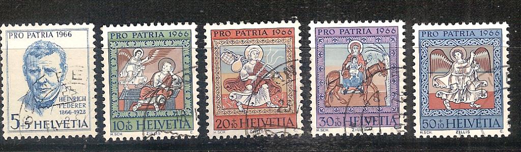 Zwitserland 836-840, Ophalen of Verzenden, Gestempeld
