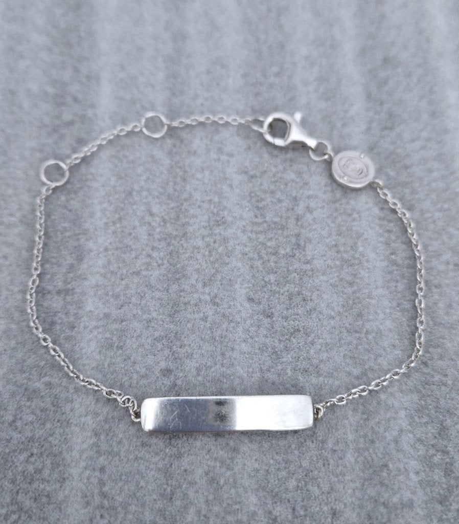 TI SENTO zilveren (925) plaatarmband, naamarmband, armband, Ophalen, Zo goed als nieuw, Zilver, Zilver