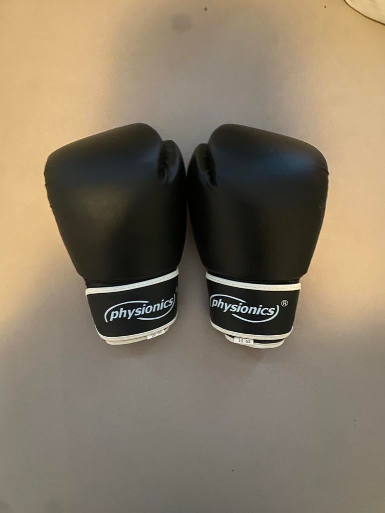 Physionics Bokshandschoenen - Zwart, 10 oz, Ophalen, Gebruikt, Bokshandschoenen