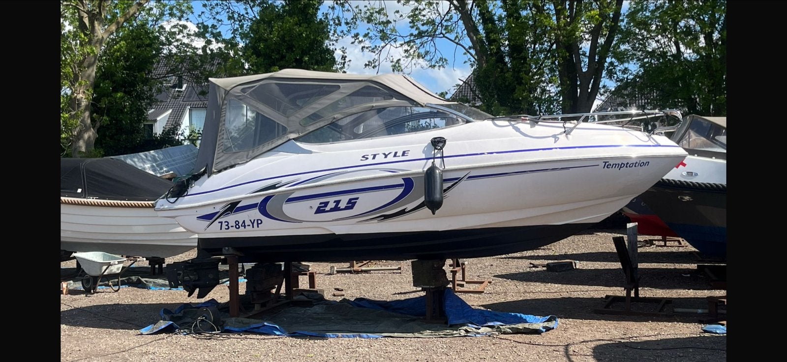 Fibrafort 215 Style Kajuitboot uit 2007 mercruiser 4.3 mpi, Watersport en Boten, Benzine, Overige merken, Gebruikt, Afdekzeil