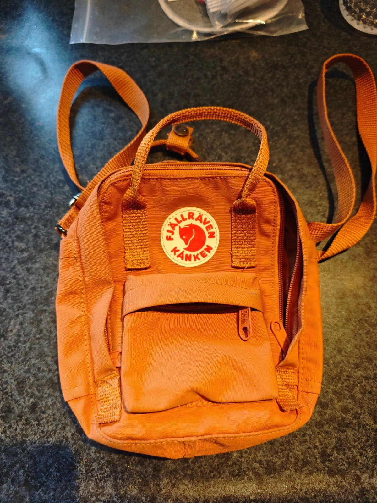 Klein Fjällräven  Kanken tasje orange igs, Ophalen of Verzenden, Zo goed als nieuw, Overige merken