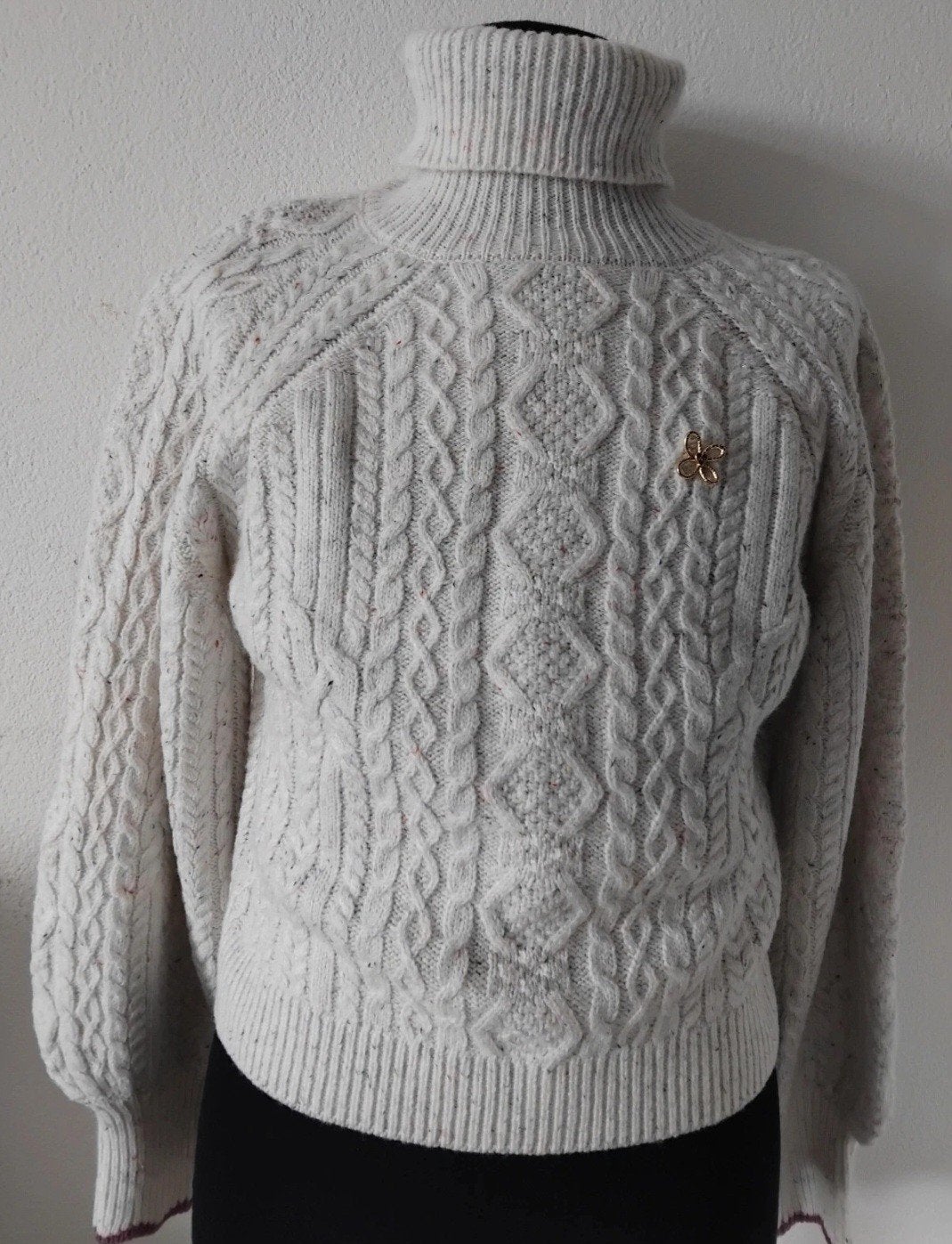 Fabienne Chapot Gabi Pullover - Kabeltrui met col, Maat 38/40 (M), Wit, Ophalen of Verzenden, Zo goed als nieuw