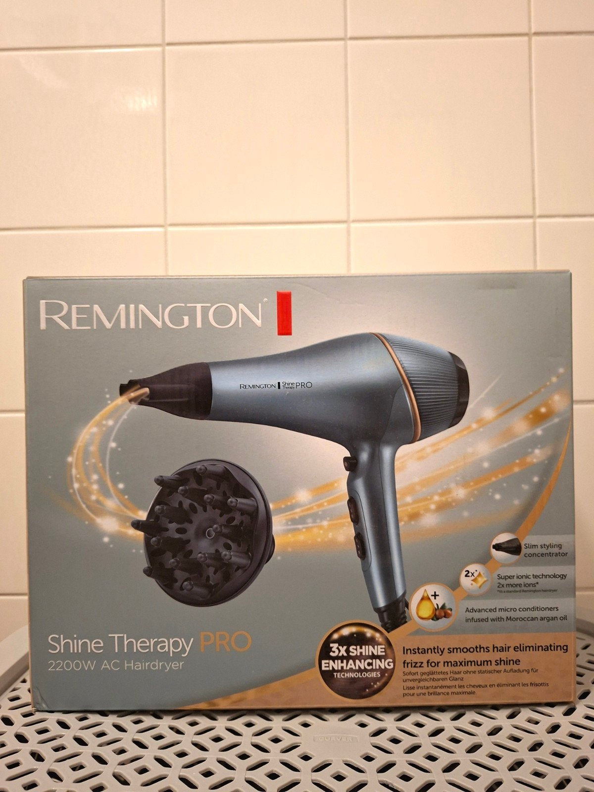Remington Shine Therapy PRO 2200W AC9300 Föhn, Ophalen, Nieuw, Föhn of Haardroger