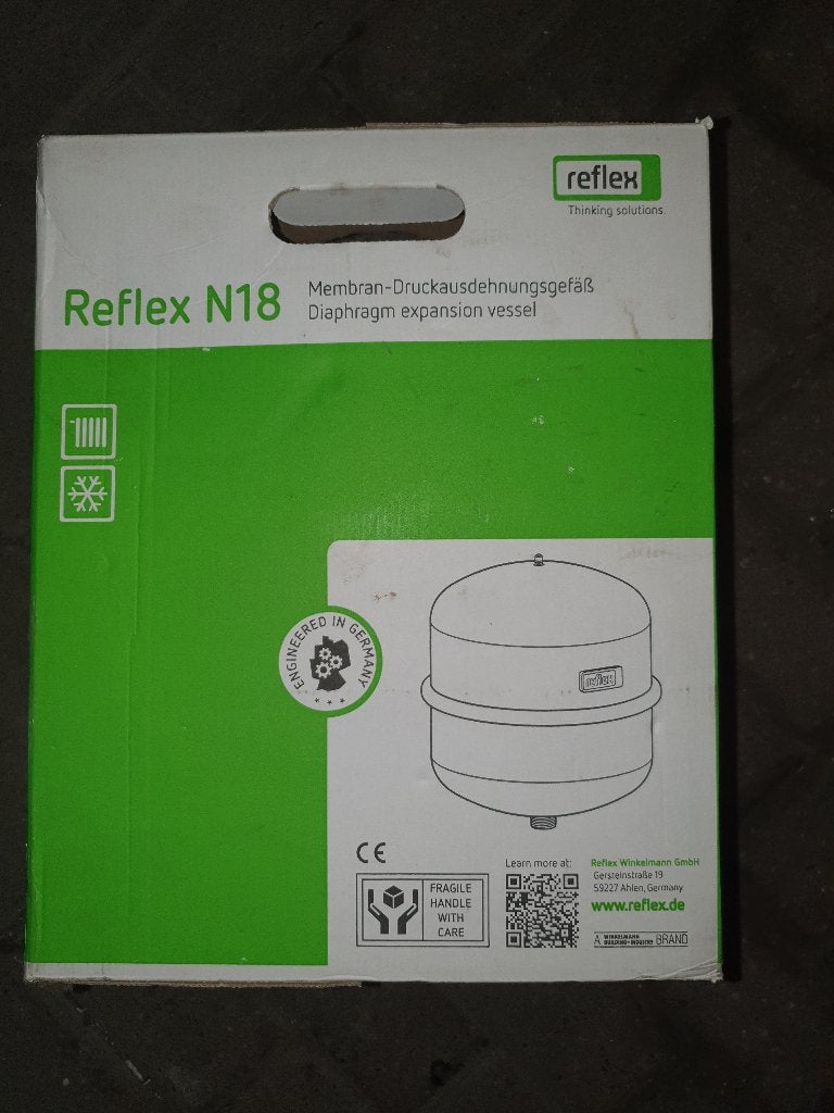 NIEUW in dichte doos reflex expansievat 18/1, 30 tot 80 cm, Overige typen, Nieuw, Minder dan 60 cm
