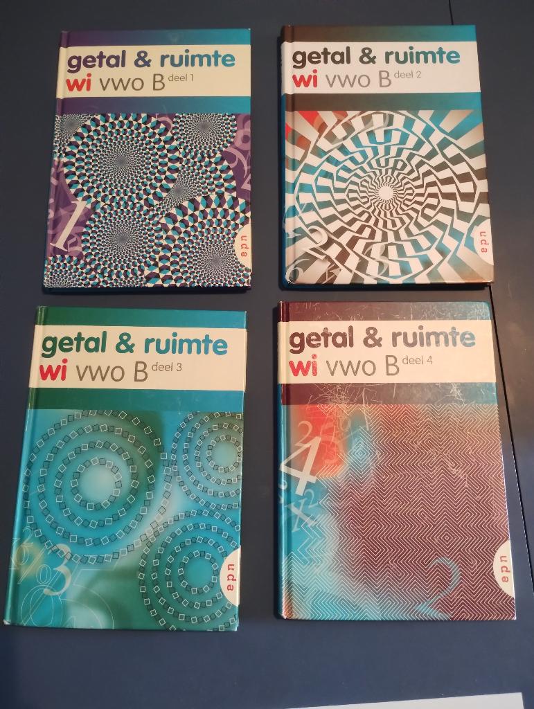 Boeken getal en ruimte wiskunde vwo B deel 1-4, Boeken, Gelezen, VWO, Diverse auteurs, Ophalen of Verzenden