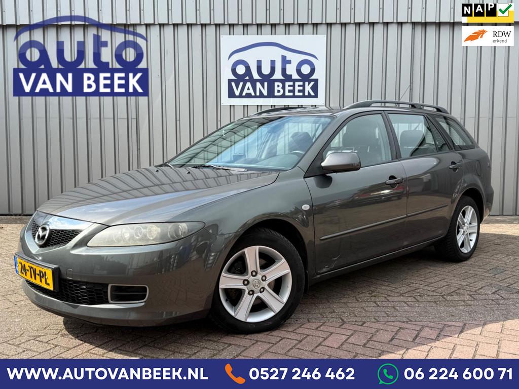 Mazda 6 Sportbreak 2.0 CiTD Ambition|Leder|Trekhaak, Auto's, 1998 cc, Gebruikt, Zwart, 4 cilinders