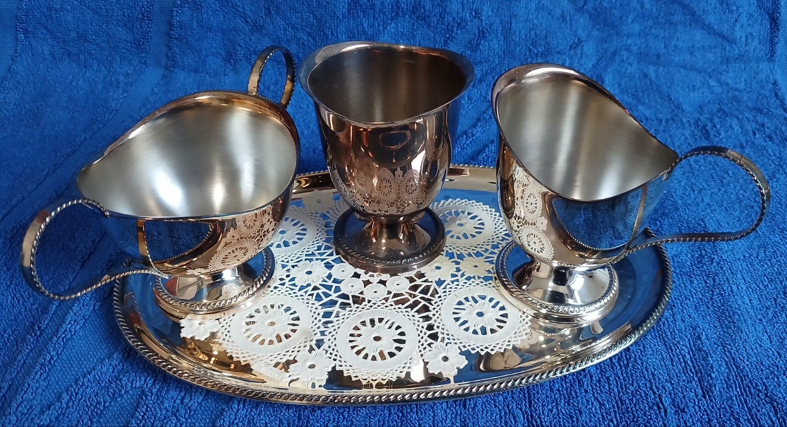 Vintage Zilverkleurig Dienblad, Ophalen of Verzenden