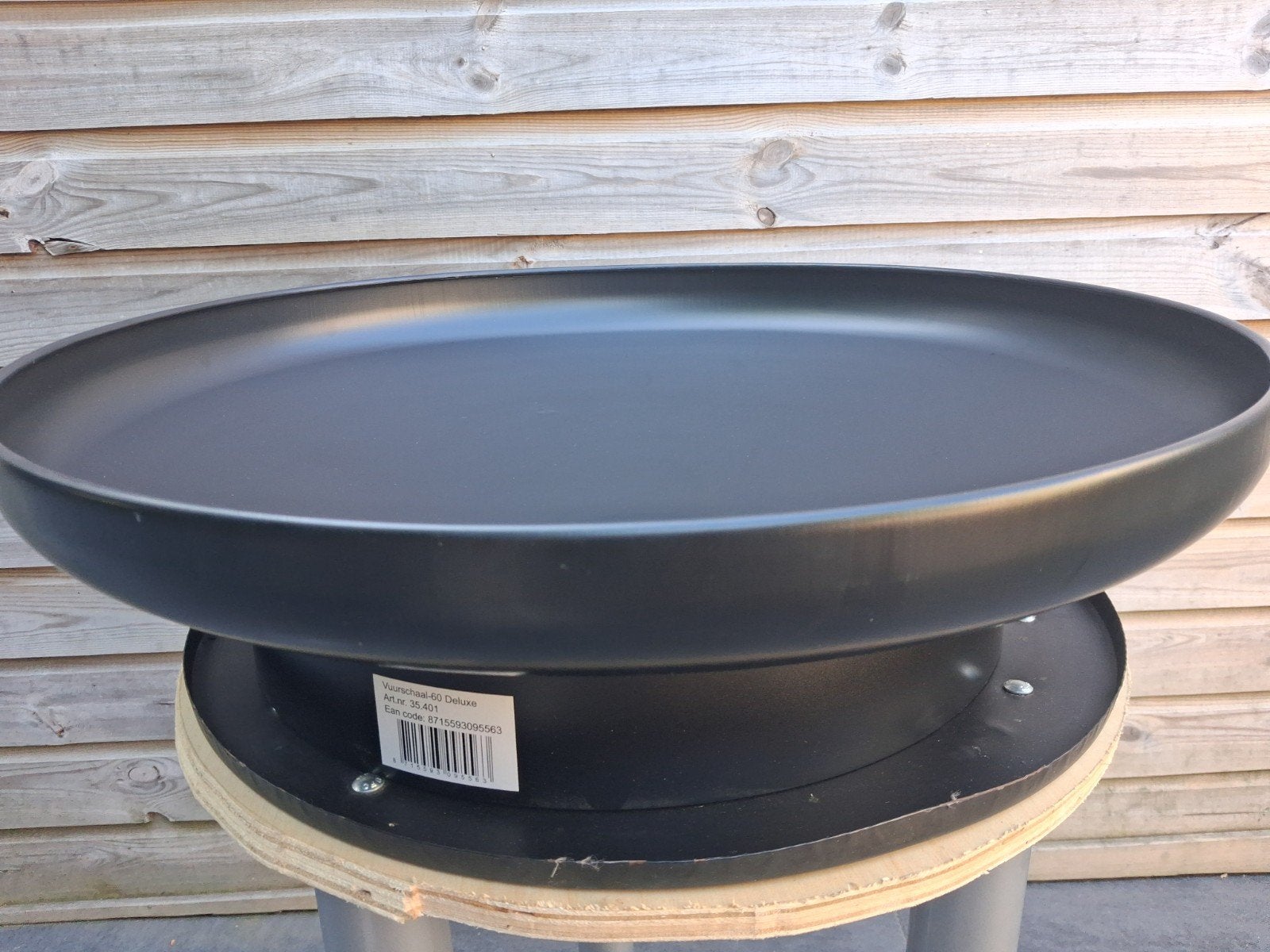 Zwarte metalen vuurschaal - 60 cm rond, 18 cm hoog, Ophalen, Nieuw, Vuurkorf