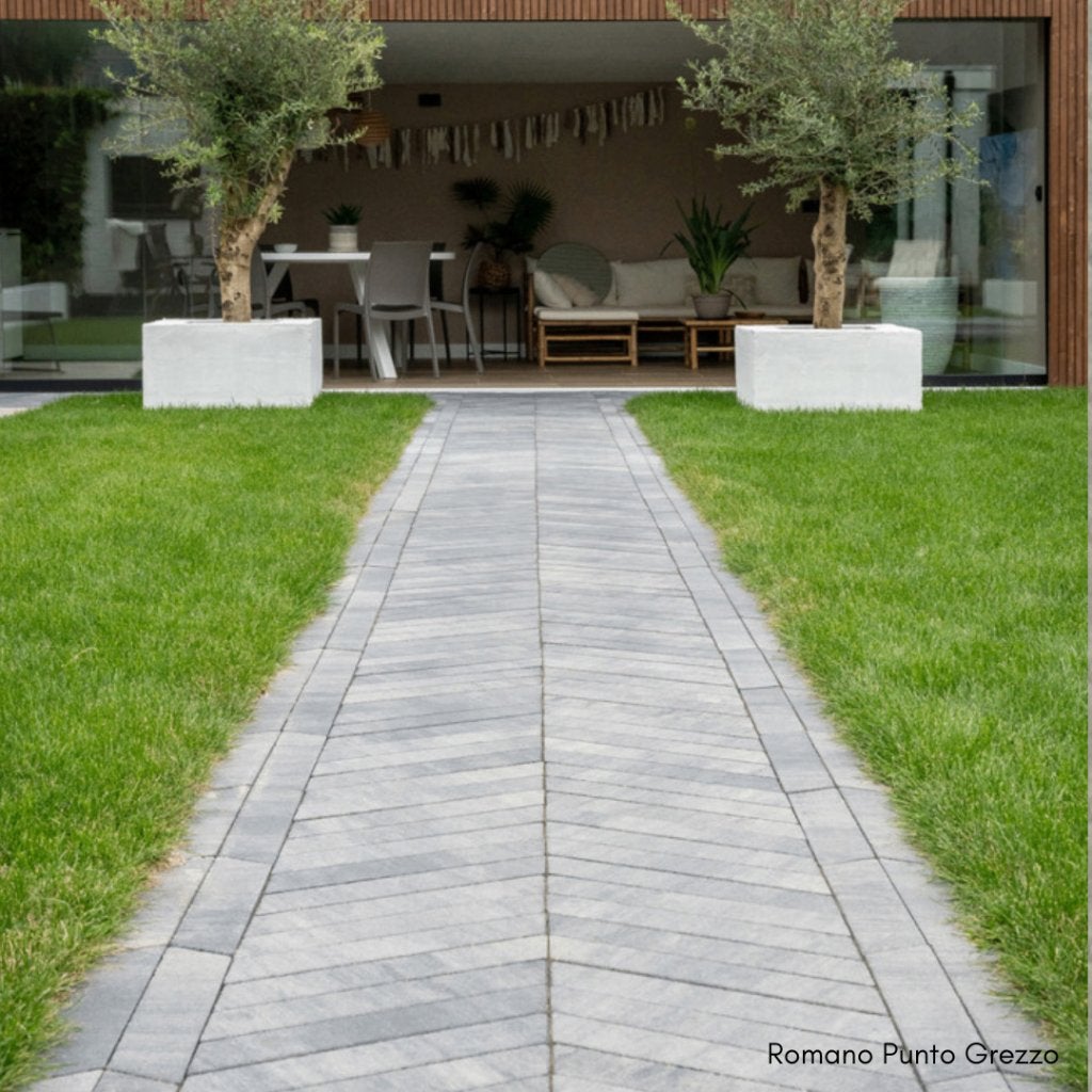 Romano Punto tegel  8 x 40 cm, Tuin en Terras, Tegels en Klinkers, Ophalen, Nieuw, Beton, Terrastegels