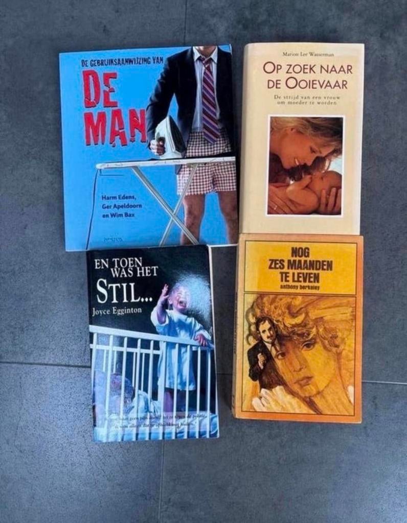 Boekenpakket: De Man, Ooievaar, Stil, Zes Maanden Leven, Ophalen of Verzenden, Gelezen, Nederland