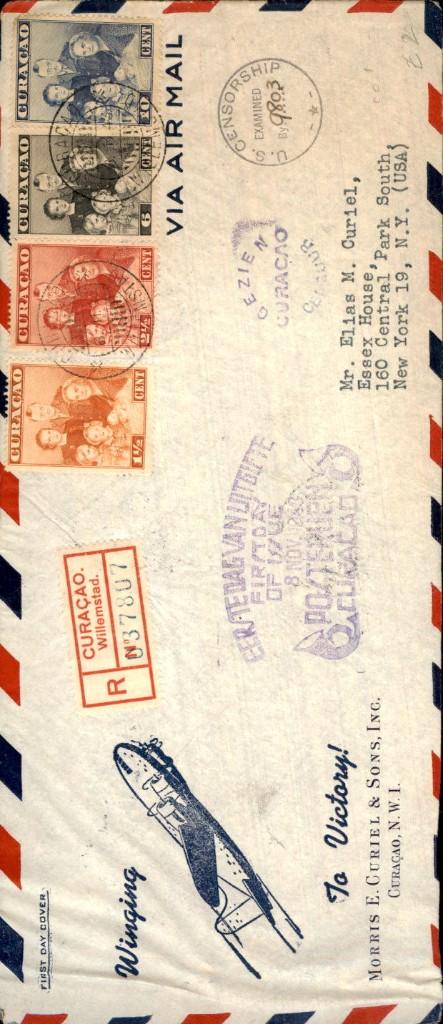 Curacao - FFC - Stempel - USA - 1943, Verzenden, Envelop
