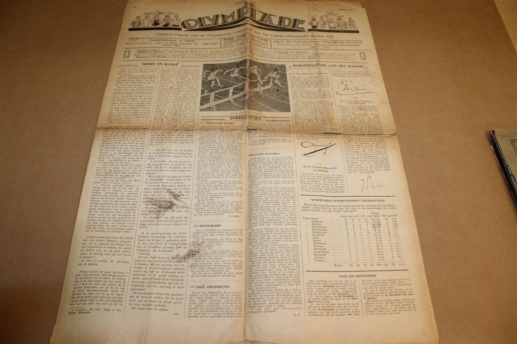 Olympiade - Propaganda krant Olympische Spelen A'dam 1928 !, Ophalen of Verzenden, 1920 tot 1940, Knipsel(s)