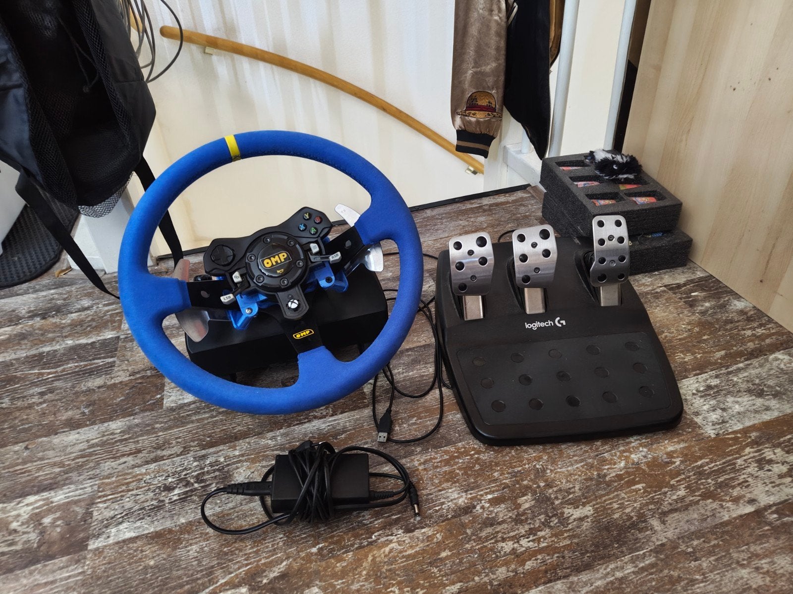 Logitech G920 racestuur en pedalen met beter stuur mod, Racestuur, Gebruikt, Xbox, Force feedback