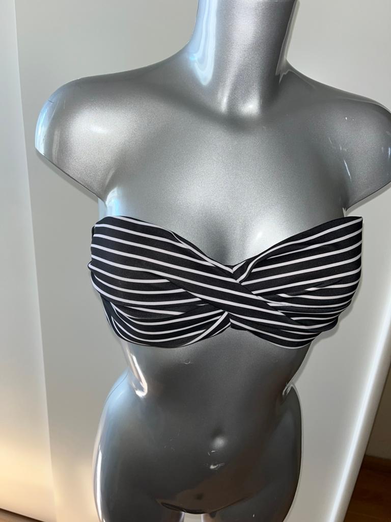 Gestreepte strapless bikini top maat 42, Kleding | Dames, Badmode en Zwemkleding, Ophalen of Verzenden, Zo goed als nieuw, Overige kleuren