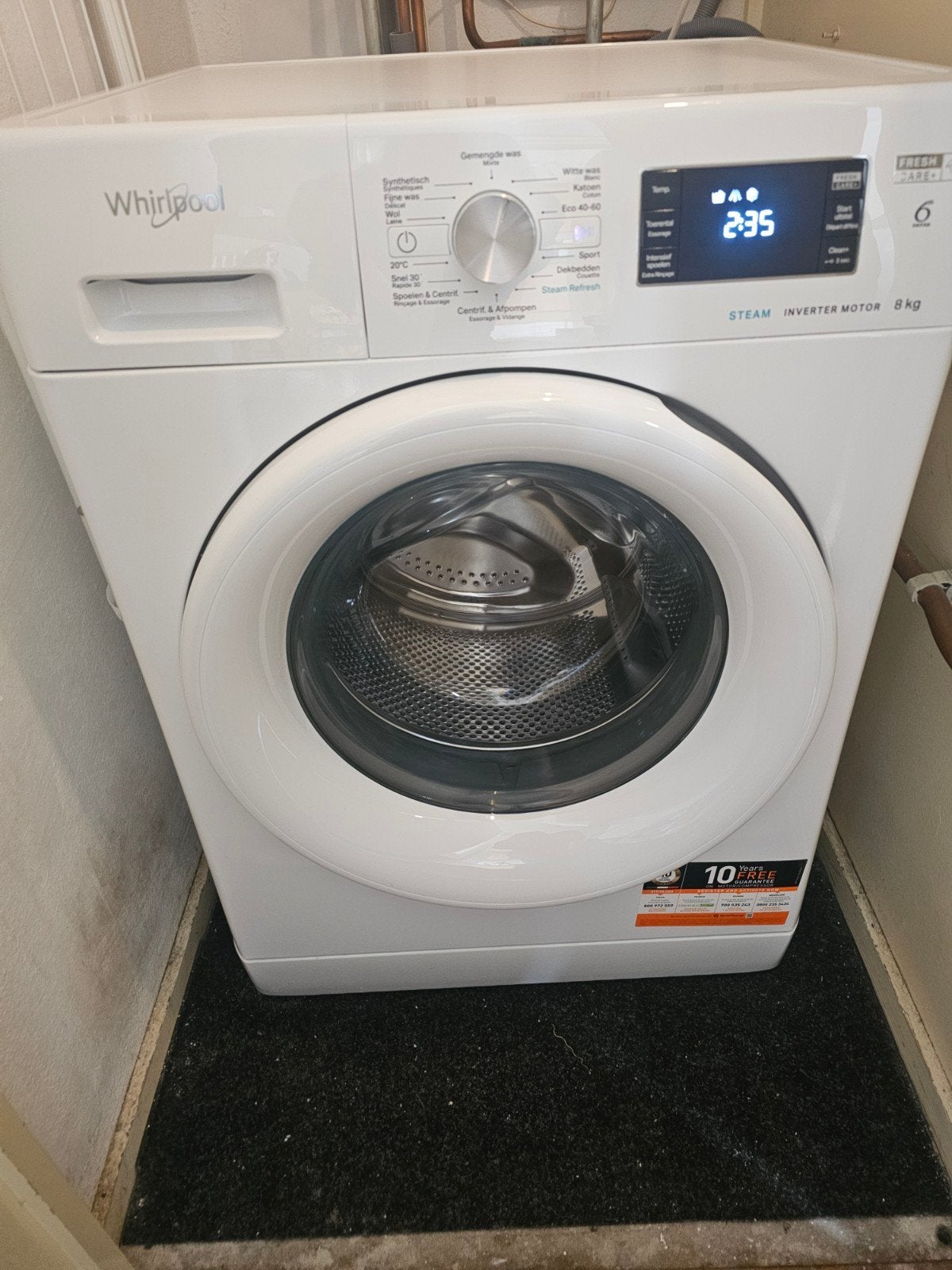 Whirlpool wasmachine 8 kg, Witgoed en Apparatuur, Wasmachines, Ophalen, Zo goed als nieuw, 85 tot 90 cm, 1200 tot 1600 toeren