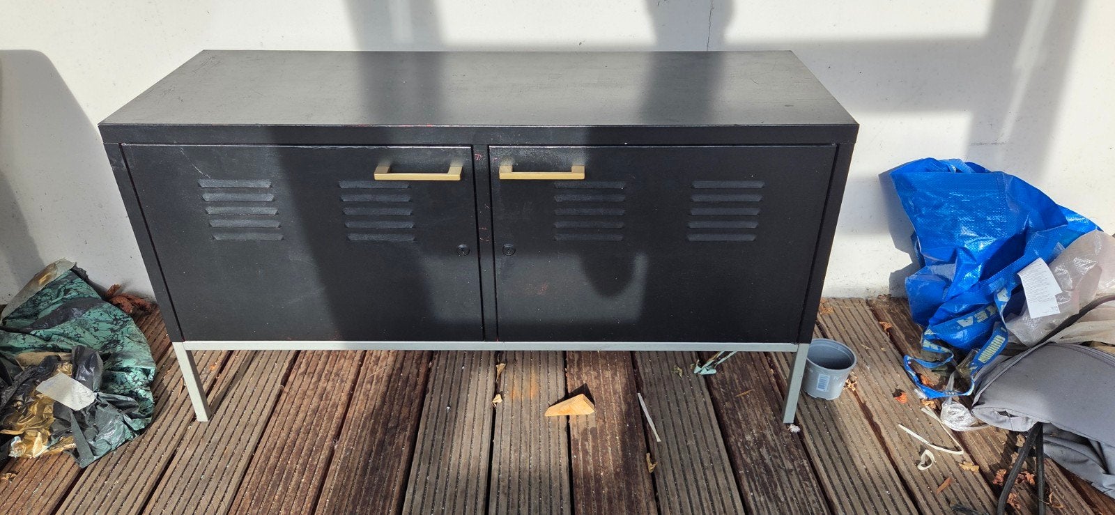 IKEA metalen kastje, Ophalen, Gebruikt