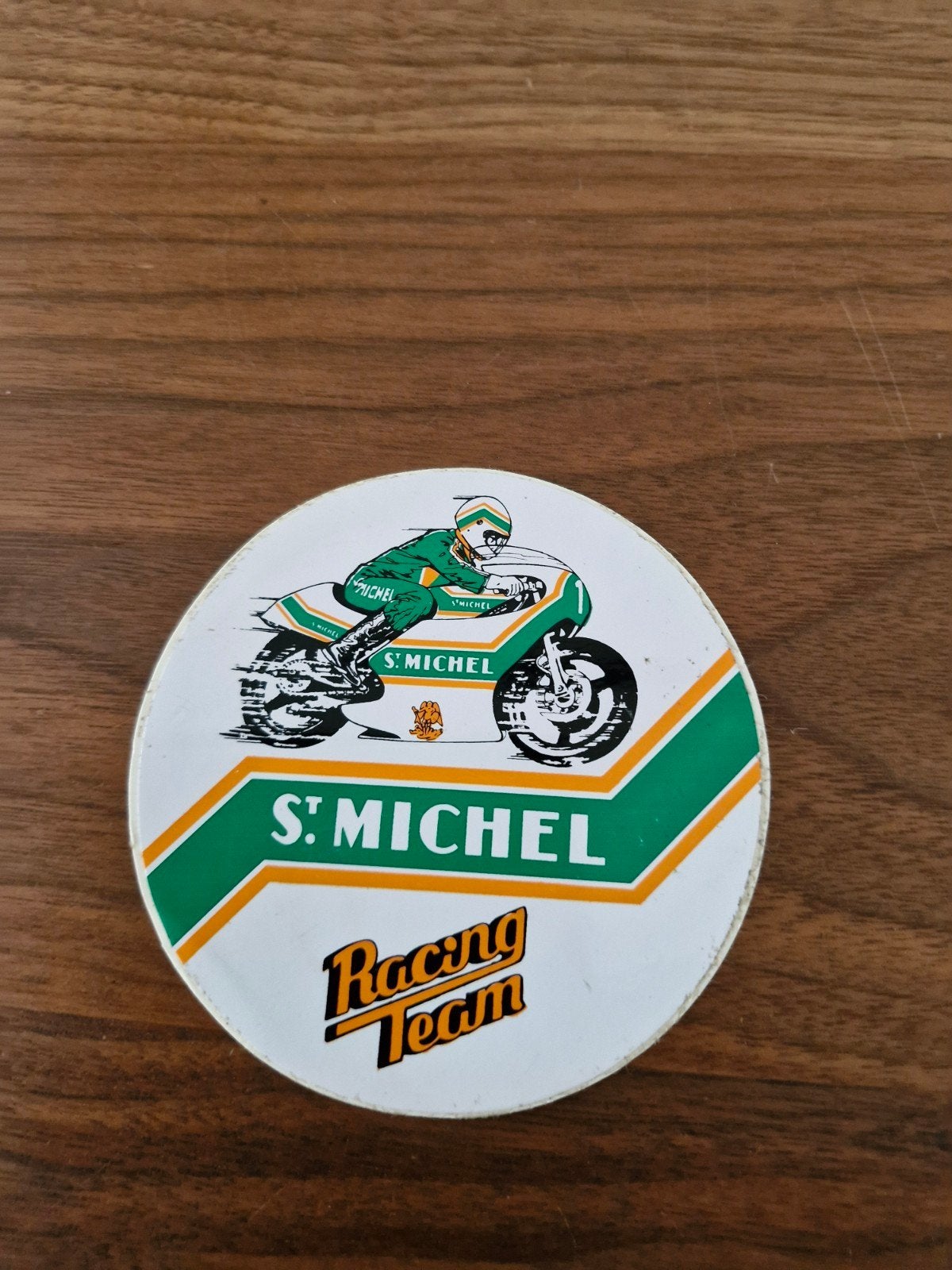 061 Vintage St Michel Racing Team Sticker - Motorfiets, Ophalen of Verzenden, Gebruikt, Auto of Motor