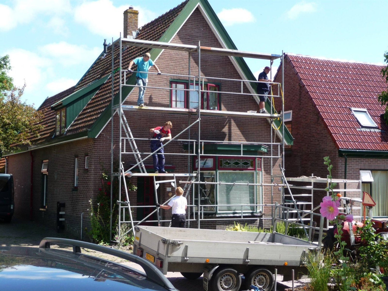 gevelsteiger doorloopssteiger- Ideaal voor gevelwerkzaamhed, Ophalen, Gebruikt