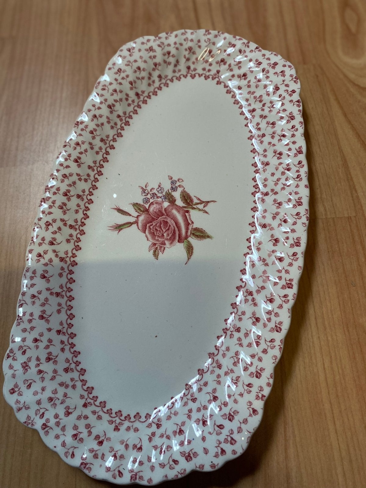 Johnson Bros Rose Bouquet Ovale Serveerschaal, Ophalen of Verzenden