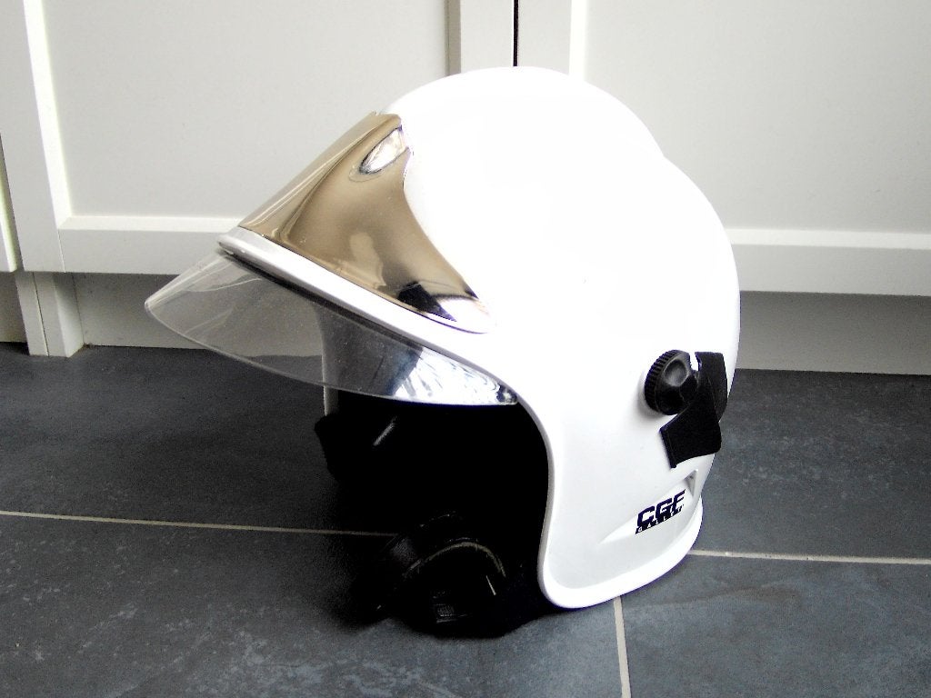 CFE Gallet type XI brandweerhelm met helder vizier, Verzenden, Overige soorten, Nederland, Helm of Baret