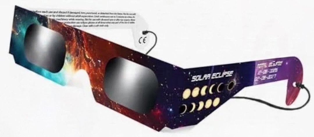 Veilige Eclips/Zonsverduisteringsbrillen – ISO 12312-2:15, Ophalen of Verzenden, Nieuw