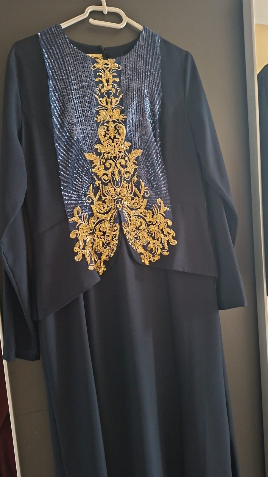 Avondjurk, Kleding | Dames, Jurken, Blauw, Maat 46/48 (XL) of groter, Ophalen of Verzenden, Zo goed als nieuw