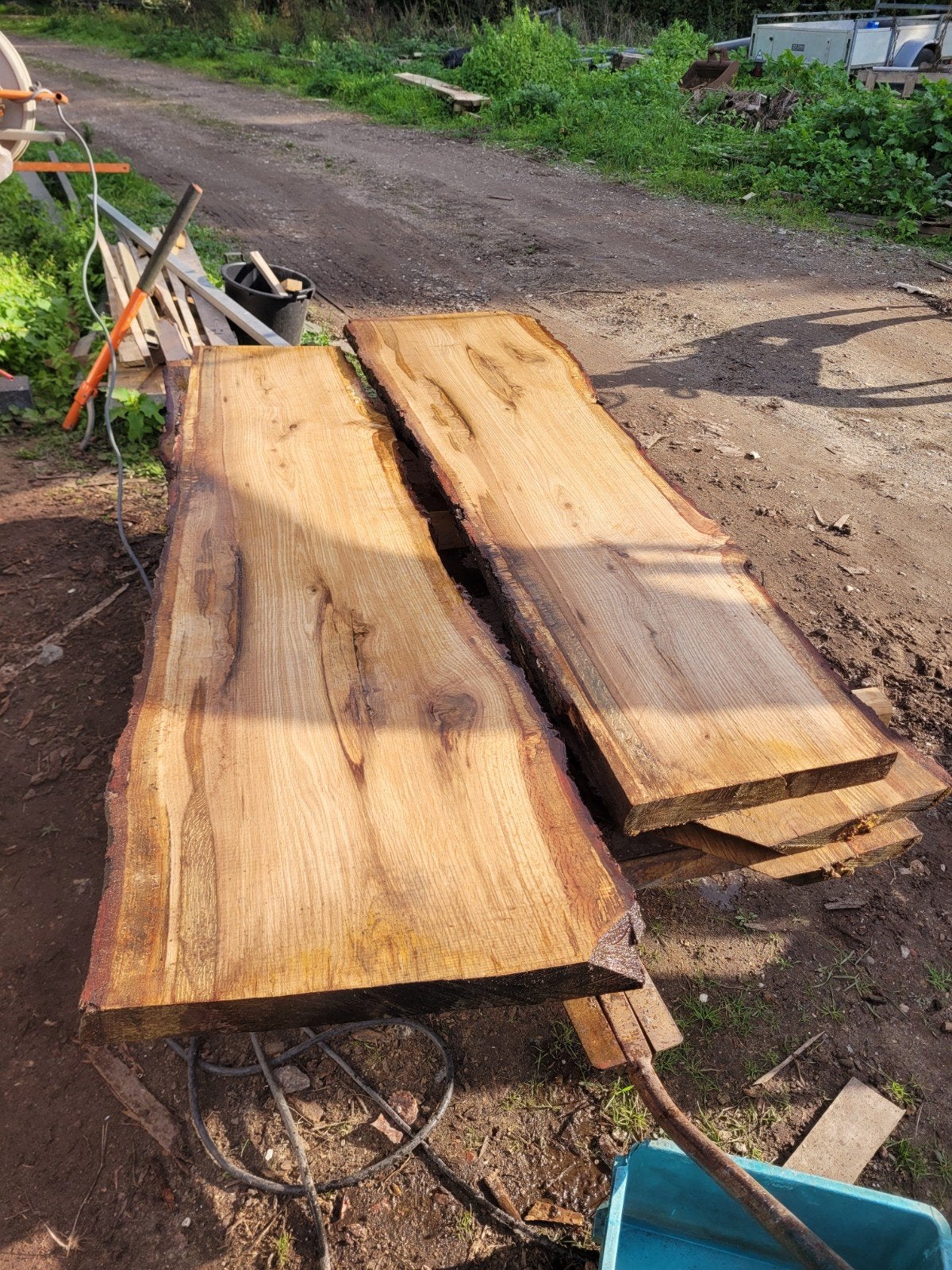 schaaldeel boomplank wandplank barblad EIKEN, Ophalen of Verzenden, Nieuw, 180 tot 250 cm, Planken