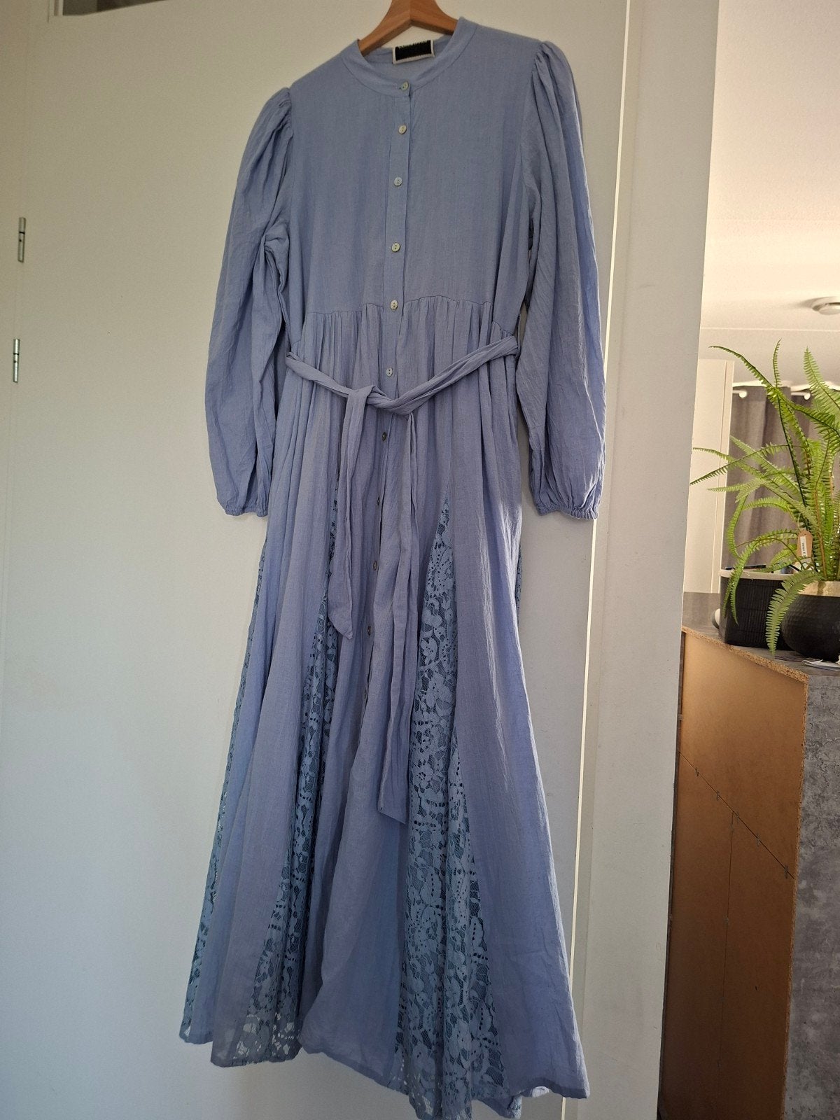 Nieuwe Gold & Silver Parijs Maxi Jurk met Kant - Maat S, Kleding | Dames, Jurken, Maat 38/40 (M), Blauw, Gold & Silver, Nieuw