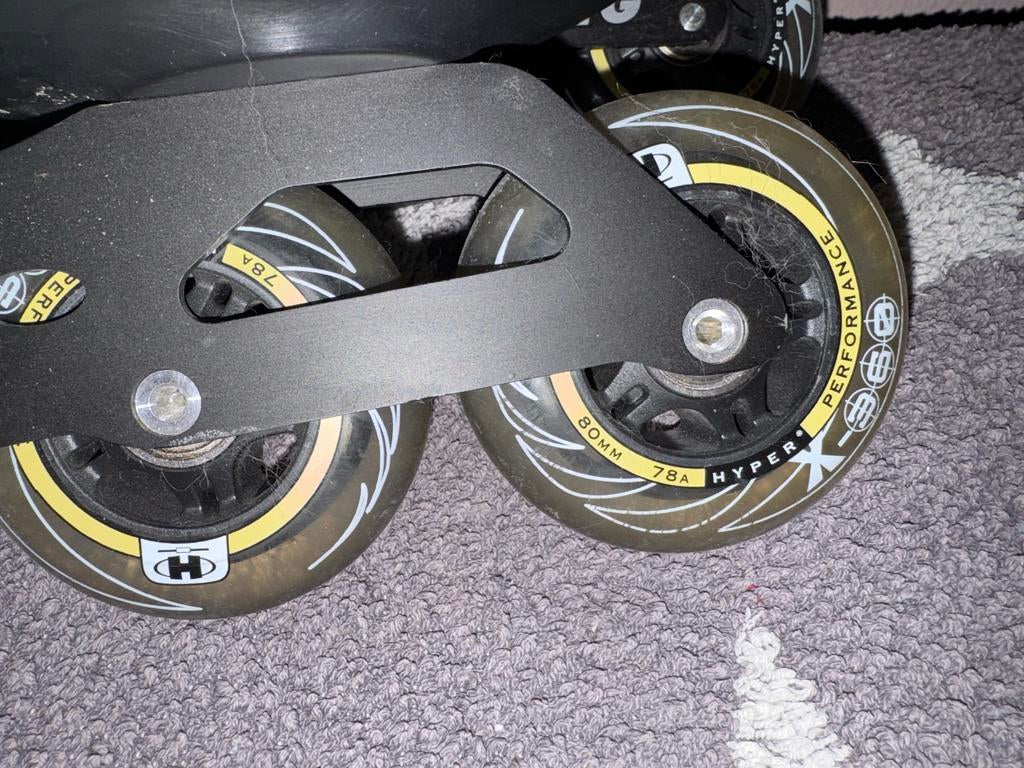 Viking Skeelers met Hyper wielen 80mm 78A, Overige merken, Gebruikt, Ophalen of Verzenden, Inline skates 4 wielen