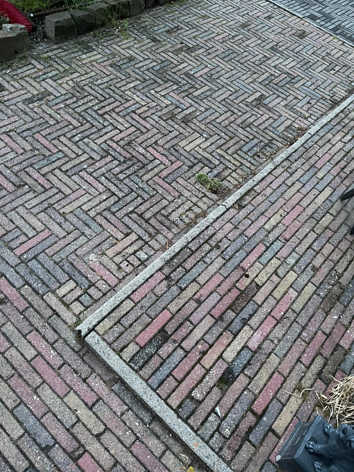 Gratis ophalen! ca 35m2 klinkers waalformaat waaltjes bont, Ophalen, Gebruikt, Klinkers, 10 m² of meer