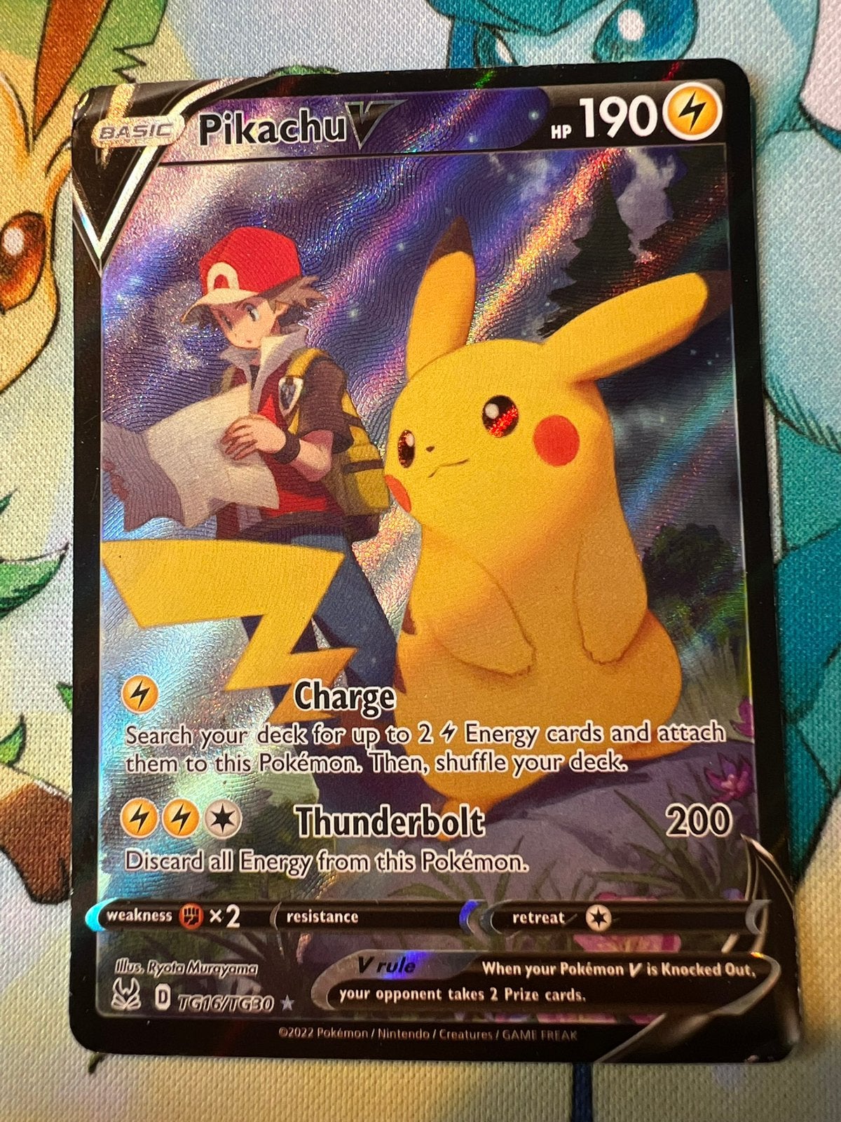 Pikachu V TG16 Lost Origin, Verzenden, Zo goed als nieuw, Losse kaart, Foil