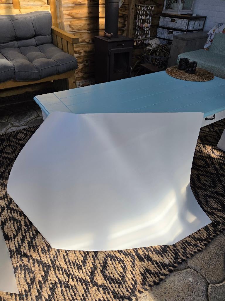 Plexiglas Polycarbonaat Plastic. 121,5cm x 68,5cm x 0,15mm, Ophalen, Zo goed als nieuw, Kunststof, Overige typen