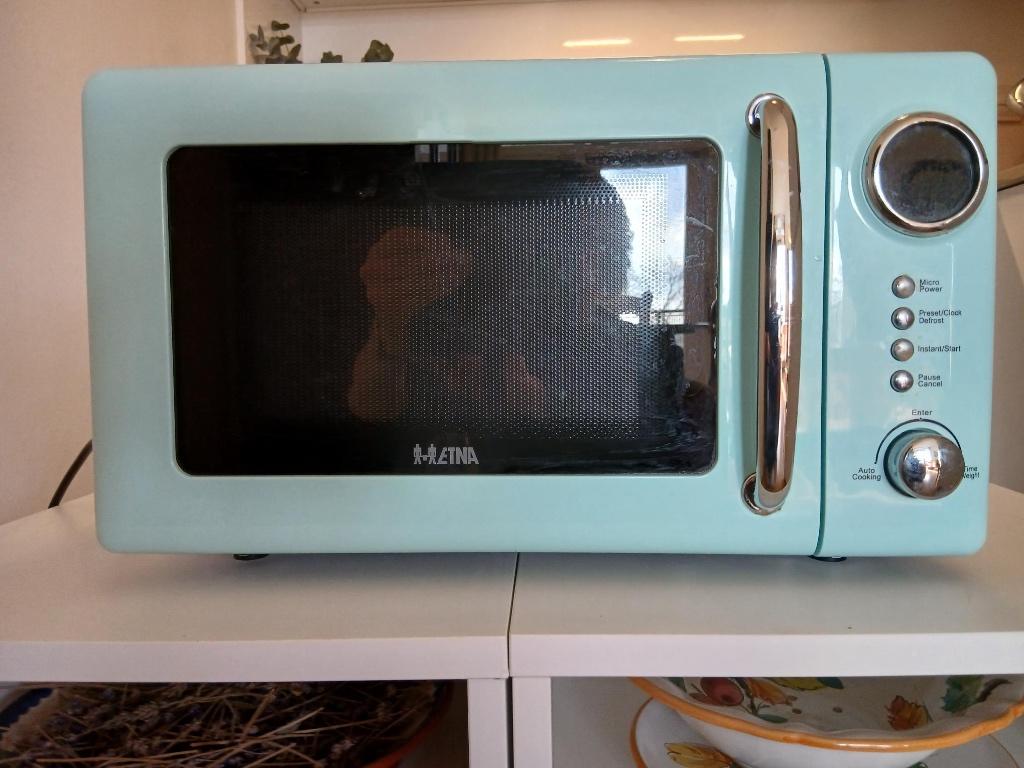 Magnetron, retro (Etna), Witgoed en Apparatuur, Magnetrons, Zo goed als nieuw, Vrijstaand, Magnetron, Minder dan 45 cm, Draaiplateau